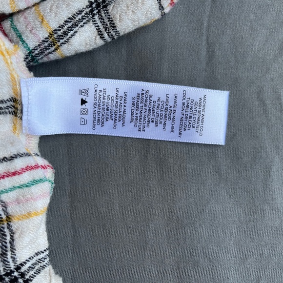 Splendid plaid hi-low top, faux wrap front, size small - Picture 12 of 16